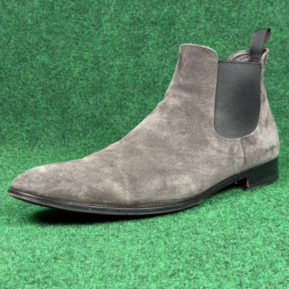 To Boot New‎ York Adam Derrick Chelsea Boots Grey Suede Mens 14 Italy Made